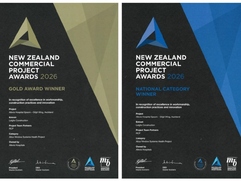 Gold Award and National Category winner certificiates