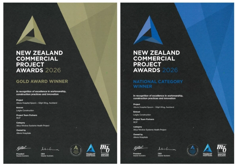 Gold Award and National Category winner certificiates