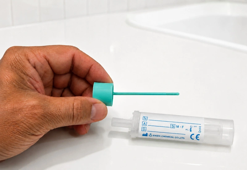 Bowel screening specimen container